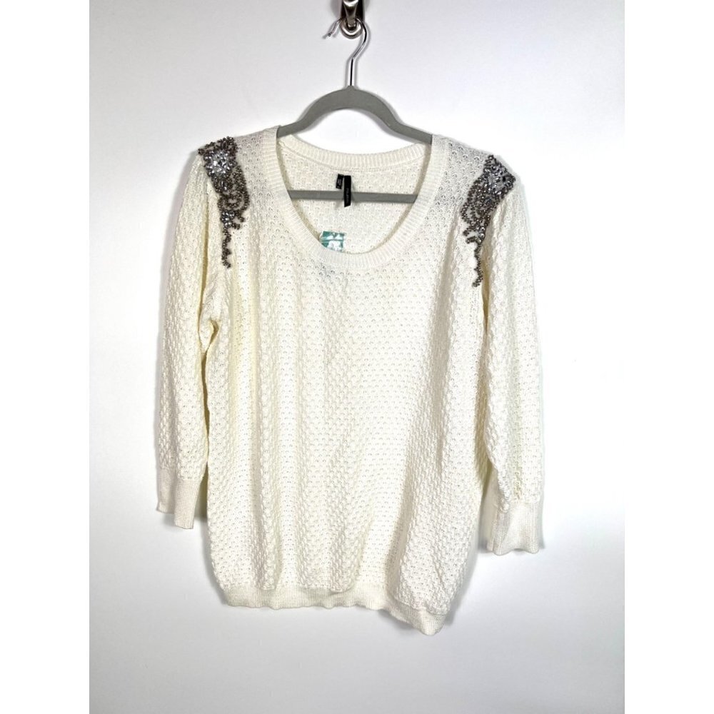 Maurice’s embellished shoulder sweater NWT‎